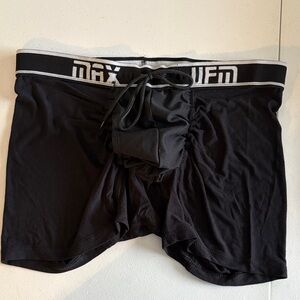 Black Boxer Briefs with Drawstring
